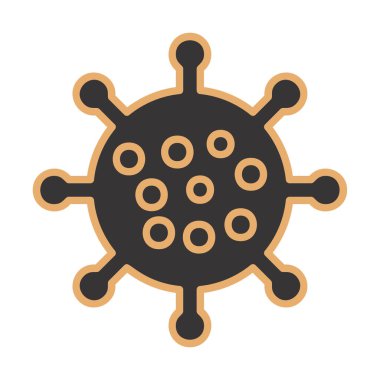 Corona virüs simgesi, covid-19 salgın hastalık sembolü, çizgi biçimi vektör simgesi