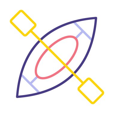 Kayak vektör illüstrasyonu, simge ögesi arkaplanı                    