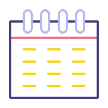  Basit web takvimi vektör illüstrasyonuName