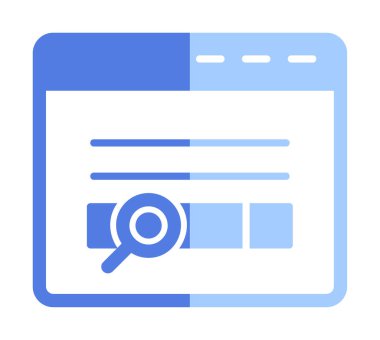 Düz simge, vektör illüstrasyonu taranıyor