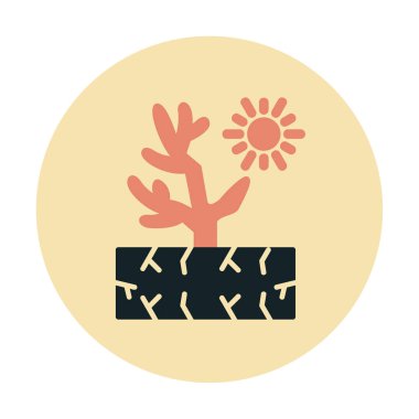 Mercan simgesi vektör illüstrasyonu