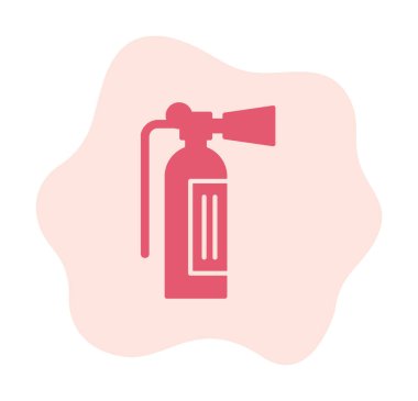 Yangın söndürücüsü. Web simgesi vektörü