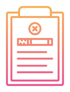 Sigara ikonu vektör illüstrasyonlu belge  