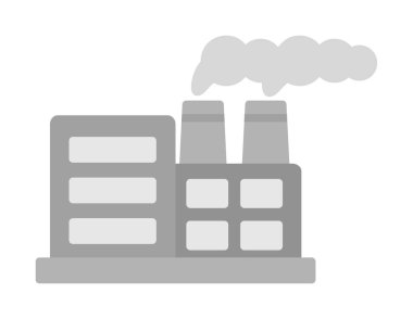 Nükleer santral ikon vektörü. İnce çizgi işareti. izole edilmiş sınır sembolü çizimi