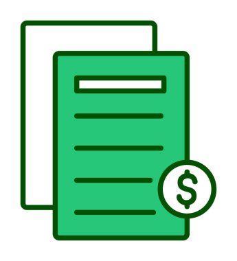 Bill düz simgesi, vektör illüstrasyonu