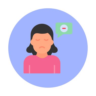 Negatif Düşünce konsepti ikon vektör çizimi