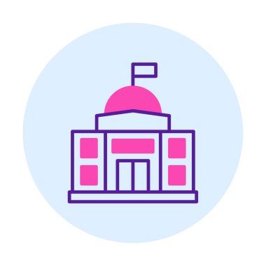 Elçilik oluşturma vektör çizgisi simgesi, 