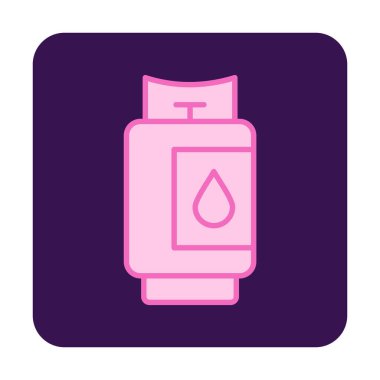 Gaz Silindiri Simgesi vektör illüstrasyon tasarımı