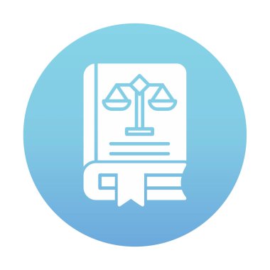 Hukuk kitabı. Web simgesi basit illüstrasyon 