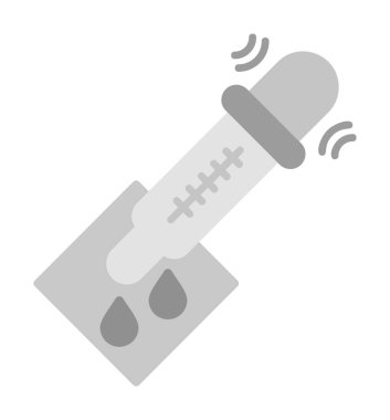 pipette ile tıbbi test simgesi, vektör illüstrasyonu basit tasarım