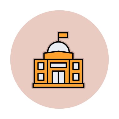 Elçilik oluşturma vektör çizgisi simgesi, 