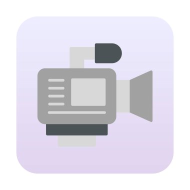 video kamera simgesi, vektör illüstrasyonu basit tasarım