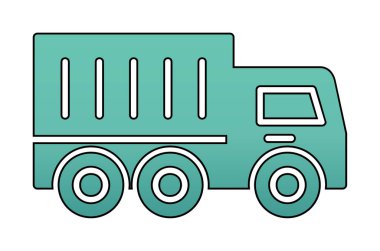 kamyon simgesi, vektör illüstrasyonu