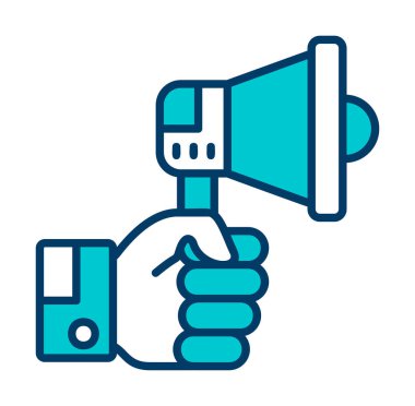 megafon simgesi vektörü web ve mobil tasarımınız için beyaz arkaplanda izole edilmiş, megafon logosu konsepti 