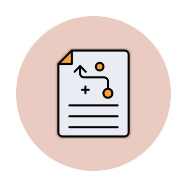 Basit Strateji simgesi, vektör illüstrasyonu