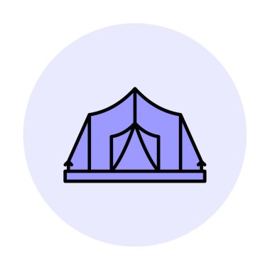 çadır simgesi, vektör çizimi  
