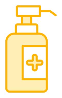 Dezenfektan şişesi ikonu. vektör illüstrasyonu 