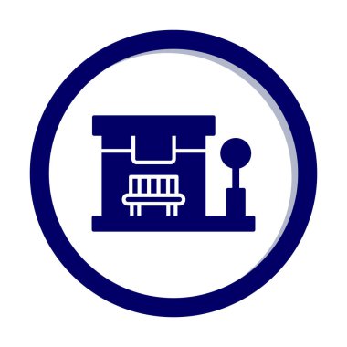 Otobüs Durağı vektör düz simgesi simgesi