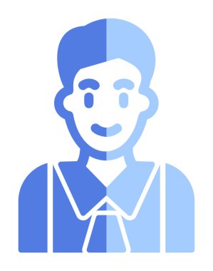 Yönetici satırı simgesi. Kravatlı adam. vektör çizimi tasarımı