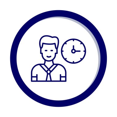 Çalışma Zamanı web simgesi vektör illüstrasyonu