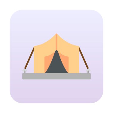 çadır simgesi, vektör çizimi  