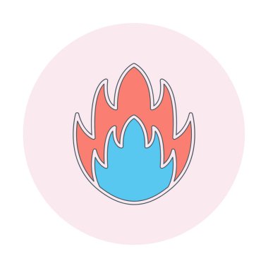 Ateş simgesi tasarımının vektör illüstrasyonu