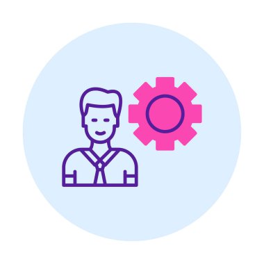 Yönetici satırı simgesi. Kravatlı adam. vektör çizimi tasarımı