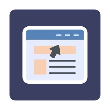 Web sayfası simgesi, vektör illüstrasyonu