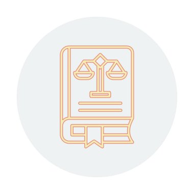 Hukuk kitabı. Web simgesi basit illüstrasyon 