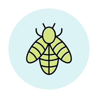 Şirin Arı simgesi, vektör çizim        