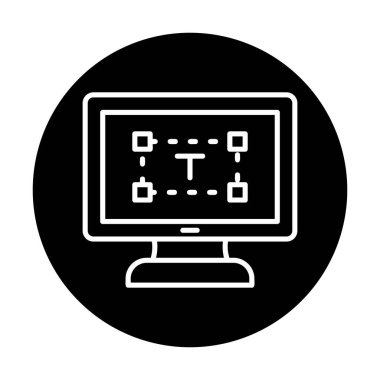 Bilgisayar metin düzenleyici simgesi, vektör illüstrasyonu