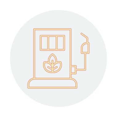 benzin istasyonu web simgesi, vektör illüstrasyonu