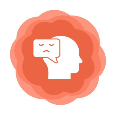 Negatif Düşünce konsepti ikon vektör çizimi