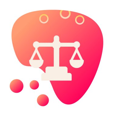 Adalet ölçeği ve denge vektörü çizimi tasarımı 