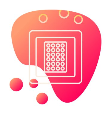 Nikotin Yaması ikon vektör illüstrasyon tasarımı