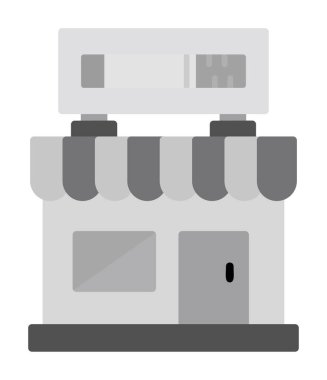 dükkan simgesi, vektör illüstrasyonu basit tasarım