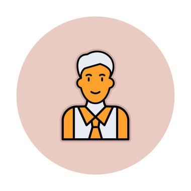 Yönetici satırı simgesi. Kravatlı adam. vektör çizimi tasarımı