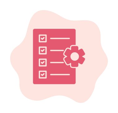 kontrol listesi renk simgesi. İnternet ve mobil uygulama için iş listesi. vektör izole çizimi. 