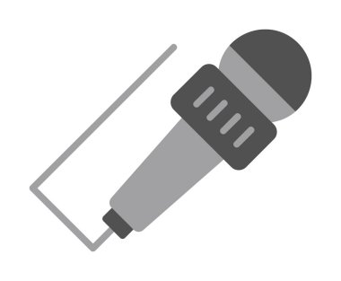 mikrofon web simge vektör çizim 