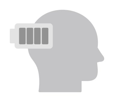 Baş pil simgesinin vektör illüstrasyonu