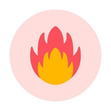 Ateş simgesi tasarımının vektör illüstrasyonu