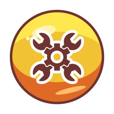 Servis ve vites simgesi. vektör grafiği