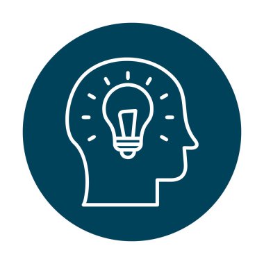 fikir konsepti simgesi, vektör illüstrasyon tasarımı                            