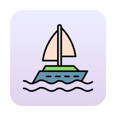 Yat simgesi vektör illüstrasyonu