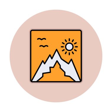 fotoğraf simgesi vektör illüstrasyonu