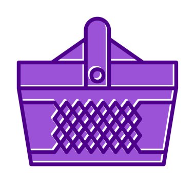 Sepet simgesi, vektör illüstrasyonu 