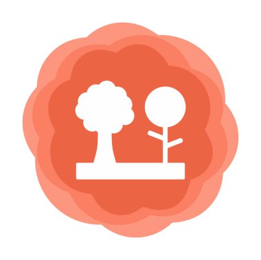 Kişisel ve ticari kullanım için ağaç simgesi vektör illüstrasyonu.