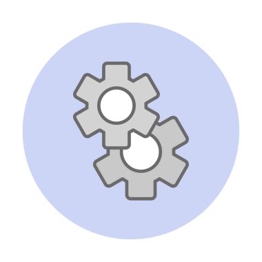 Gears'ı web simgesi, vektör çizim 