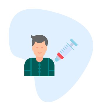 Aşılama web simgesi, vektör illüstrasyonu