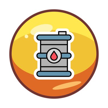 Petrol varil web simgesi, vektör çizim